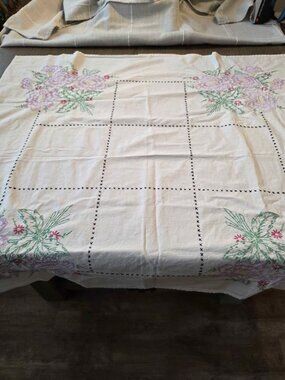 Vintage embroidered table linen